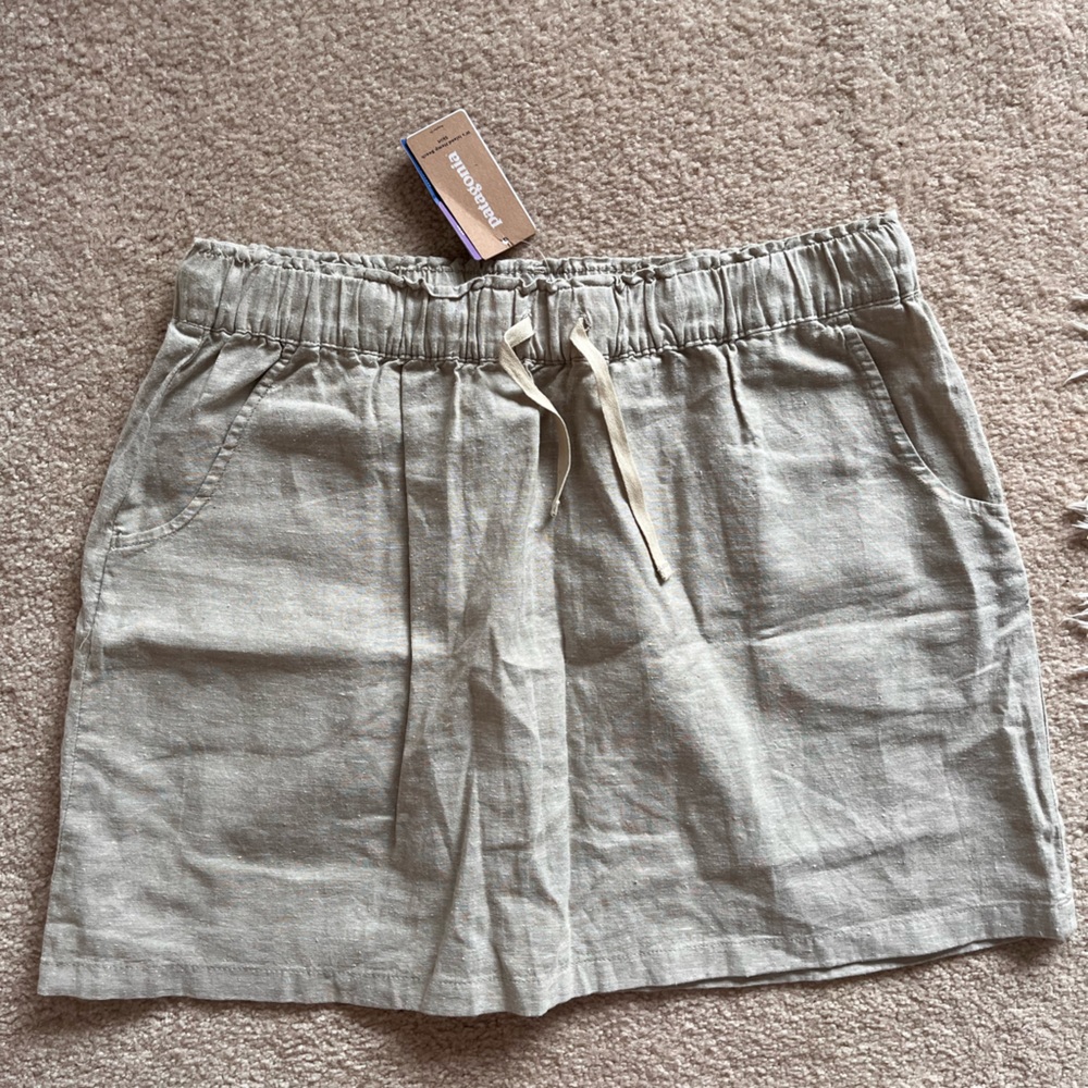 Patagonia island hemp beach skirt chambray shale